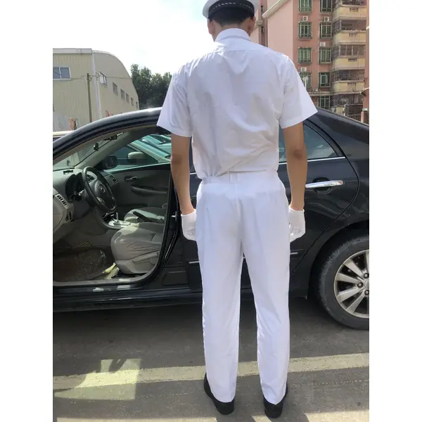 BD-MO-122 Customized Driver Uniform Model Display Designed Golden Button Short-sleeved Shirt Soft and Lightweight Driver Uniform Specialty Store