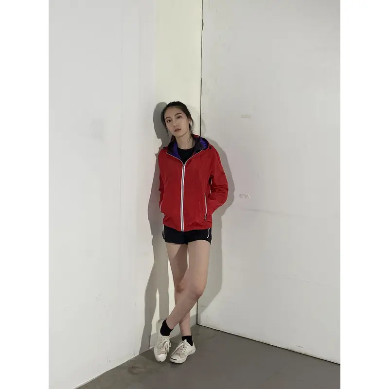 BD-MO-024 Custom-made breathable windbreaker, real people try it on, design comfortable zipper jacket windbreaker jacket supplier