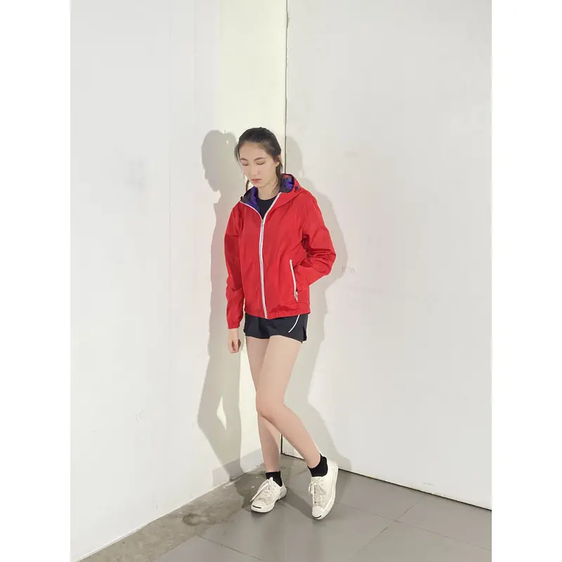 BD-MO-024 Custom-made breathable windbreaker, real people try it on, design comfortable zipper jacket windbreaker jacket supplier