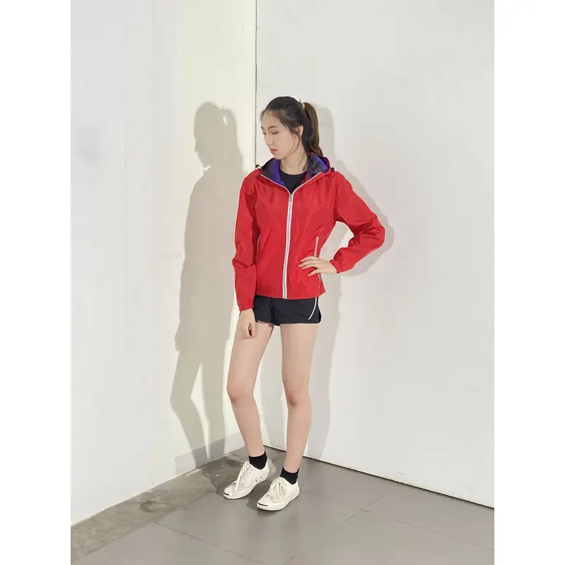 BD-MO-024 Custom-made breathable windbreaker, real people try it on, design comfortable zipper jacket windbreaker jacket supplier