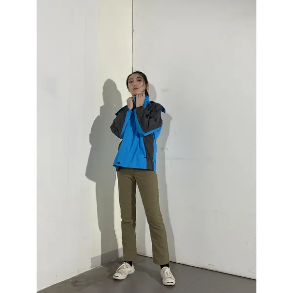BD-MO-026 Custom-made comfortable windbreaker, try it on by real people, order black and blue windbreaker windbreaker garment factory