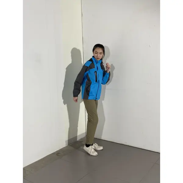 BD-MO-026 Custom-made comfortable windbreaker, try it on by real people, order black and blue windbreaker windbreaker garment factory