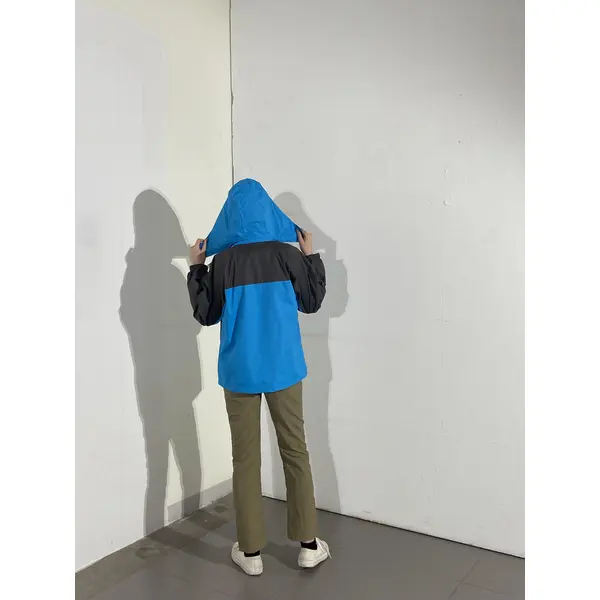 BD-MO-026 Custom-made comfortable windbreaker, try it on by real people, order black and blue windbreaker windbreaker garment factory