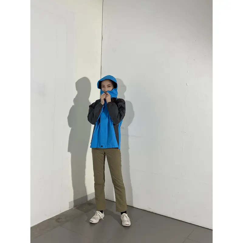 BD-MO-026 Custom-made comfortable windbreaker, try it on by real people, order black and blue windbreaker windbreaker garment factory