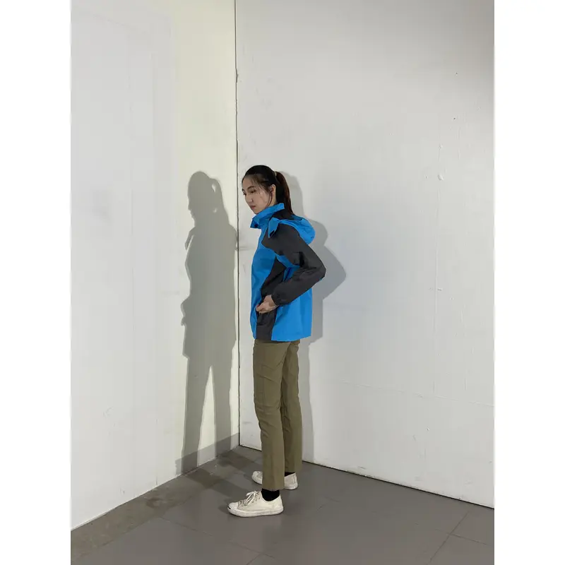 BD-MO-026 Custom-made comfortable windbreaker, try it on by real people, order black and blue windbreaker windbreaker garment factory