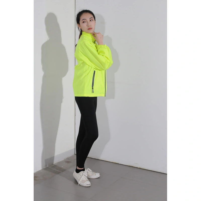 BD-MO-030 Order a personalized fluorescent windbreaker, try it on by a real person, custom light and thin zipper jacket Windbreaker jacket center