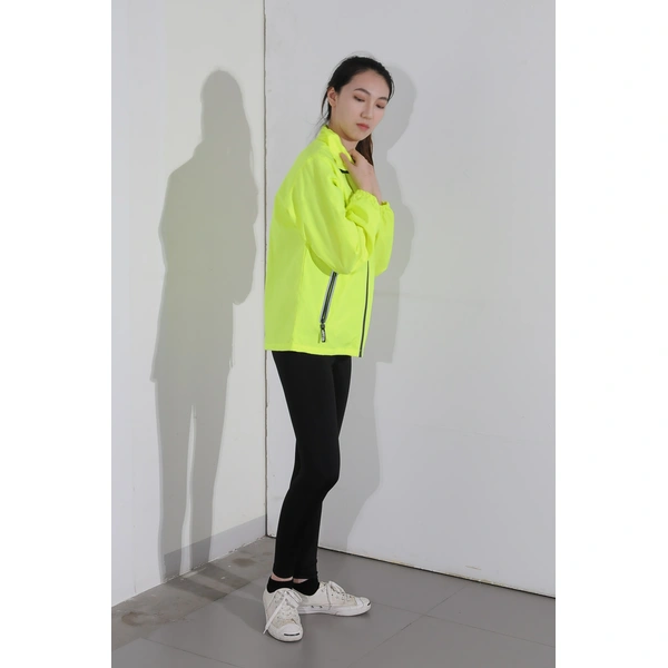BD-MO-030 Order a personalized fluorescent windbreaker, try it on by a real person, custom light and thin zipper jacket Windbreaker jacket center