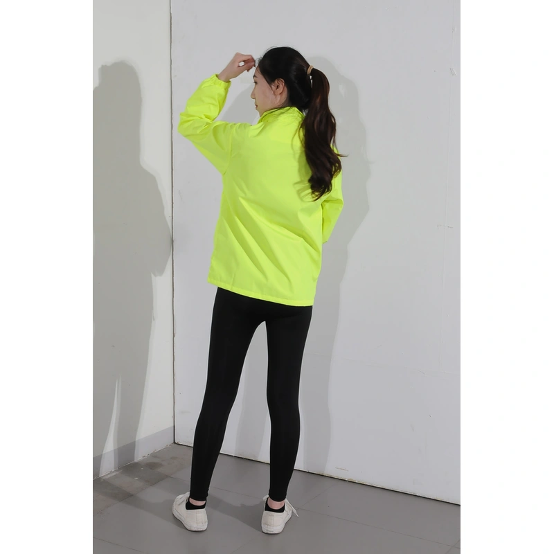 BD-MO-030 Order a personalized fluorescent windbreaker, try it on by a real person, custom light and thin zipper jacket Windbreaker jacket center