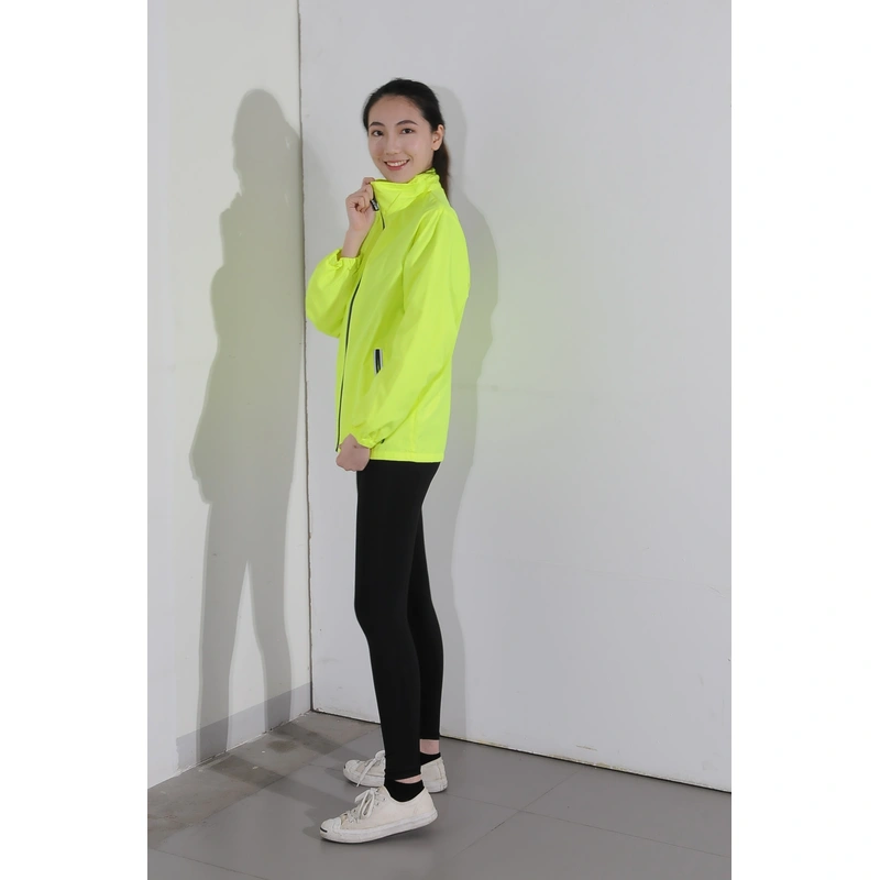BD-MO-030 Order a personalized fluorescent windbreaker, try it on by a real person, custom light and thin zipper jacket Windbreaker jacket center
