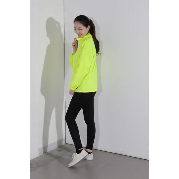 BD-MO-030 Order a personalized fluorescent windbreaker, try it on by a real person, custom light and thin zipper jacket Windbreaker jacket center
