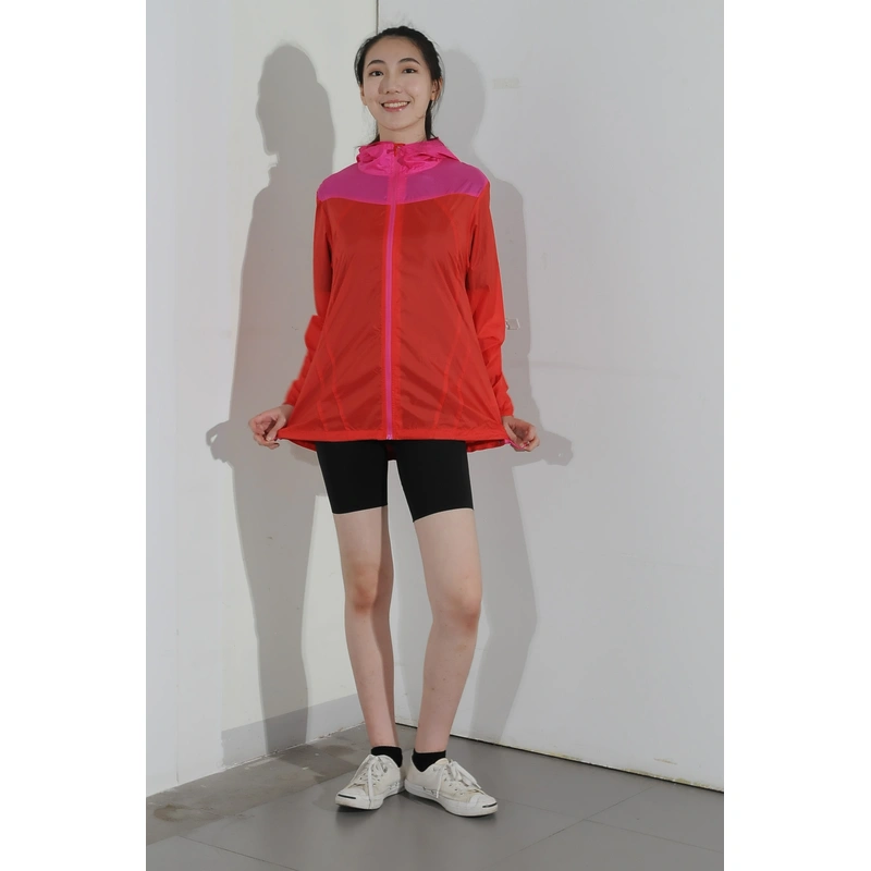 BD-MO-031 Order a lightweight windbreaker, stitching and contrast, back waist, model demonstration windbreaker jacket manufacturer