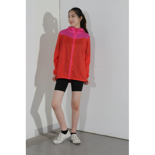 BD-MO-031 Order a lightweight windbreaker, stitching and contrast, back waist, model demonstration windbreaker jacket manufacturer