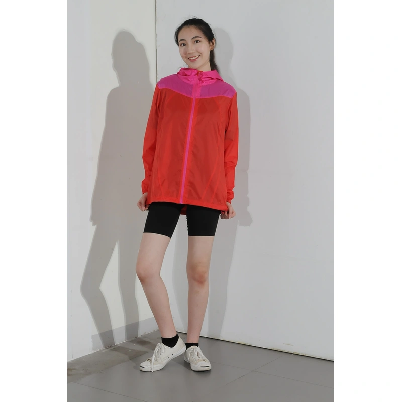 BD-MO-031 Order a lightweight windbreaker, stitching and contrast, back waist, model demonstration windbreaker jacket manufacturer