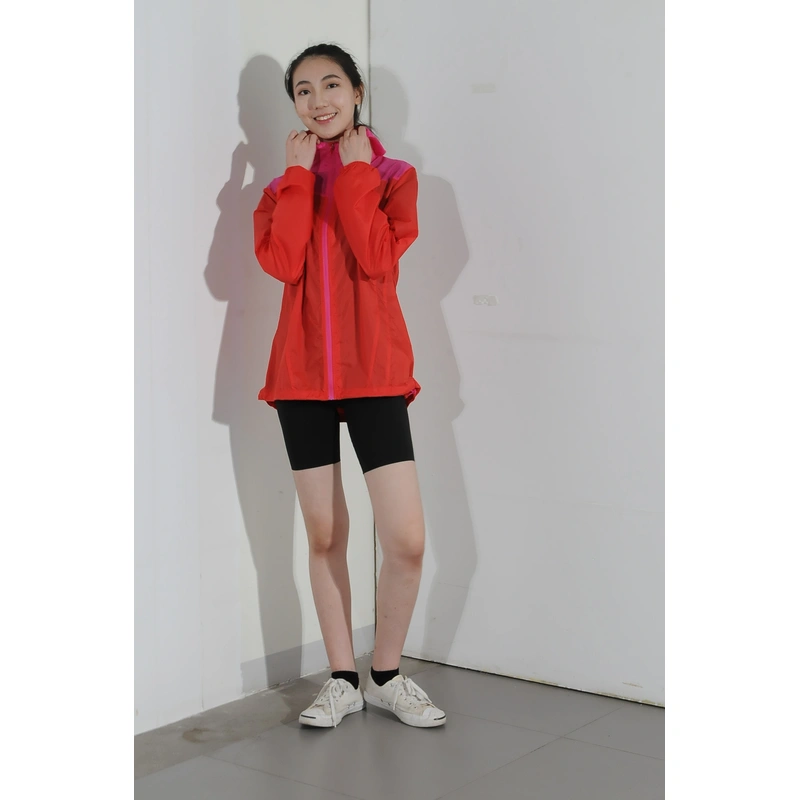 BD-MO-031 Order a lightweight windbreaker, stitching and contrast, back waist, model demonstration windbreaker jacket manufacturer
