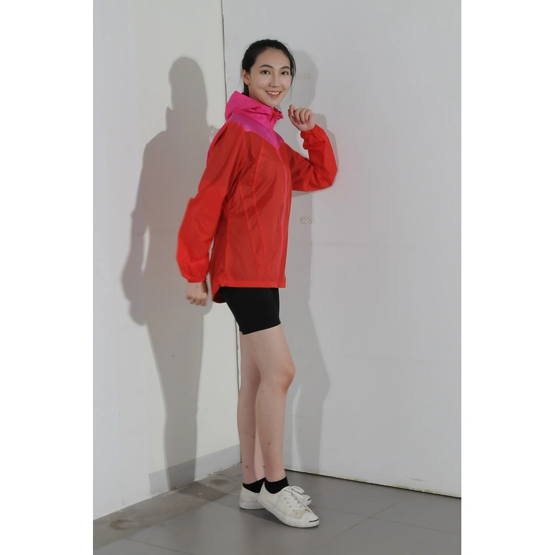 BD-MO-031 Order a lightweight windbreaker, stitching and contrast, back waist, model demonstration windbreaker jacket manufacturer