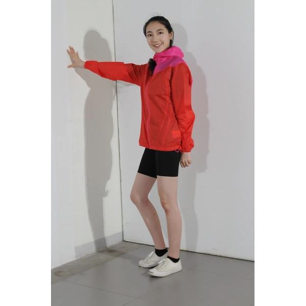 BD-MO-031 Order a lightweight windbreaker, stitching and contrast, back waist, model demonstration windbreaker jacket manufacturer