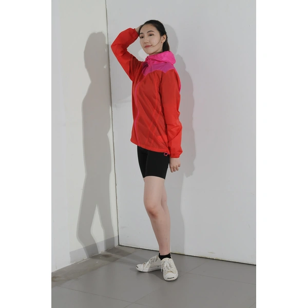 BD-MO-031 Order a lightweight windbreaker, stitching and contrast, back waist, model demonstration windbreaker jacket manufacturer