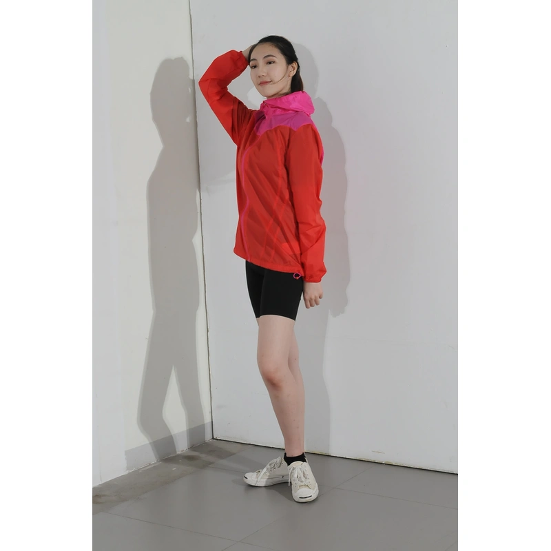 BD-MO-031 Order a lightweight windbreaker, stitching and contrast, back waist, model demonstration windbreaker jacket manufacturer