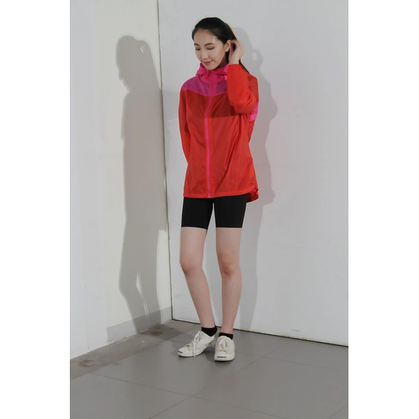 BD-MO-031 Order a lightweight windbreaker, stitching and contrast, back waist, model demonstration windbreaker jacket manufacturer