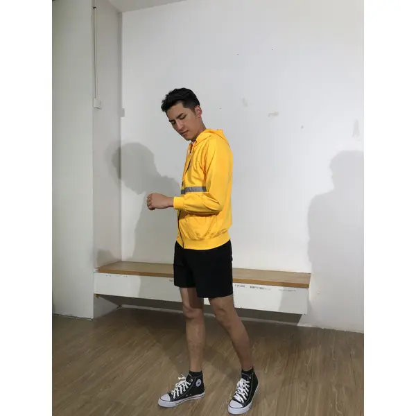 BD-MO-125 Order online hooded knitted jackets Model display Bright design and color matching dynamic vitality Hooded knitted sweater specialty store