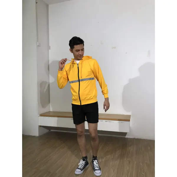 BD-MO-125 Order online hooded knitted jackets Model display Bright design and color matching dynamic vitality Hooded knitted sweater specialty store