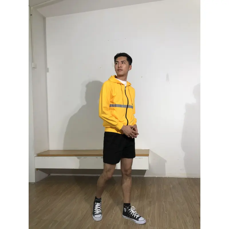 BD-MO-125 Order online hooded knitted jackets Model display Bright design and color matching dynamic vitality Hooded knitted sweater specialty store