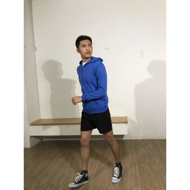 BD-MO-126 Custom-made hooded knitted jacket, model try-on effect, pure color knitted sweater, soft and comfortable, hooded knitted jacket supplier