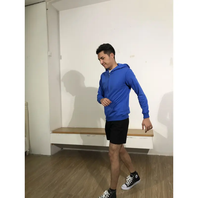 BD-MO-126 Custom-made hooded knitted jacket, model try-on effect, pure color knitted sweater, soft and comfortable, hooded knitted jacket supplier