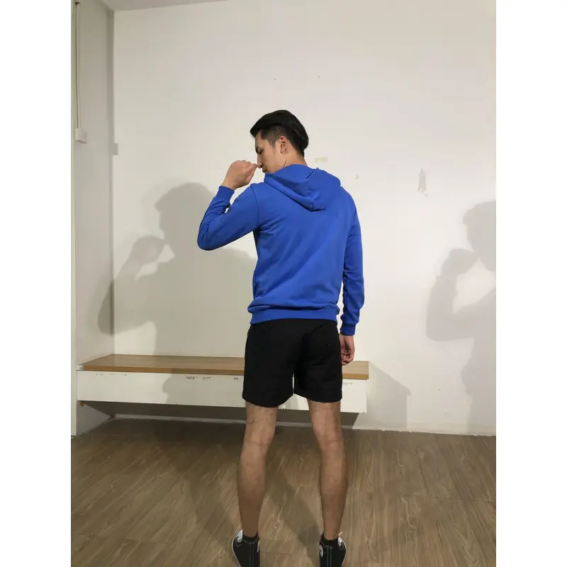 BD-MO-126 Custom-made hooded knitted jacket, model try-on effect, pure color knitted sweater, soft and comfortable, hooded knitted jacket supplier