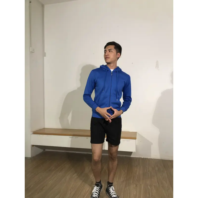 BD-MO-132 Order online hooded knitted jackets Model display Custom-made solid color hooded knitted sweaters Hooded knitted jackets specialty store