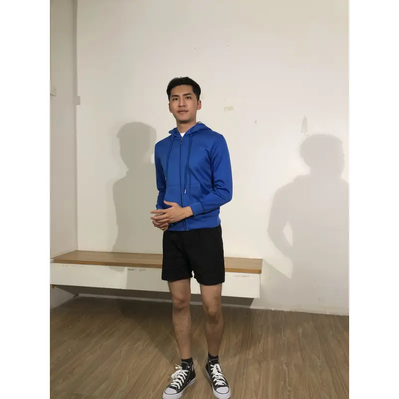 BD-MO-132 Order online hooded knitted jackets Model display Custom-made solid color hooded knitted sweaters Hooded knitted jackets specialty store