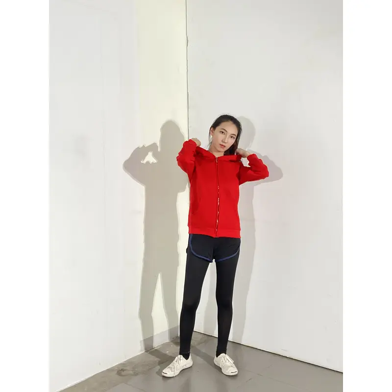 BD-MO-135 Designed hooded knitted jacket, model display, customized solid color casual sweater, hooded knitted sweater manufacturer