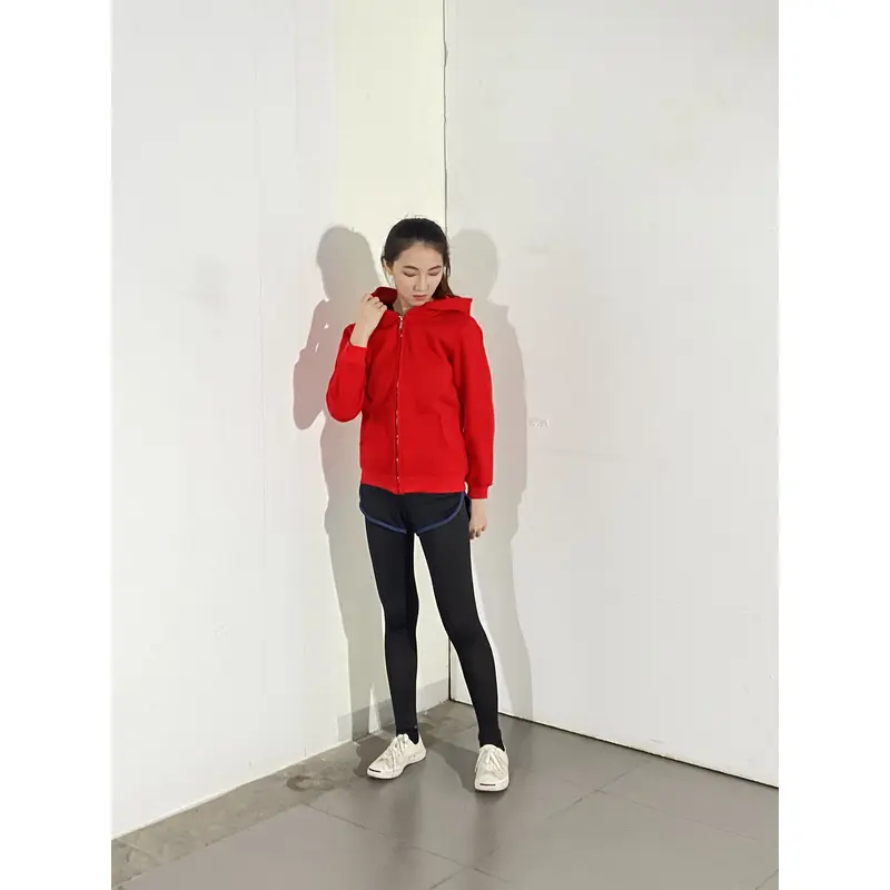 BD-MO-135 Designed hooded knitted jacket, model display, customized solid color casual sweater, hooded knitted sweater manufacturer