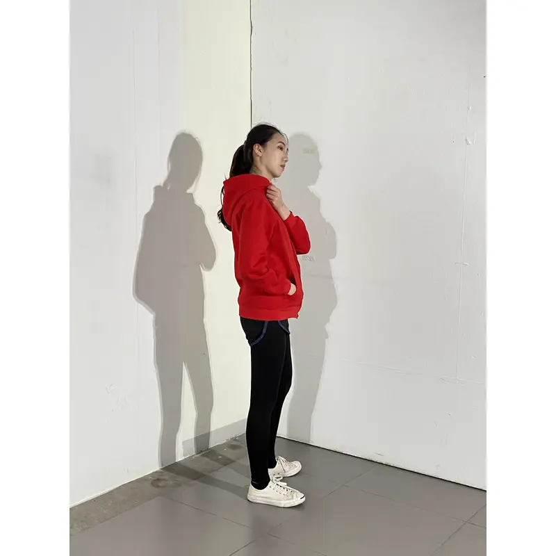 BD-MO-135 Designed hooded knitted jacket, model display, customized solid color casual sweater, hooded knitted sweater manufacturer