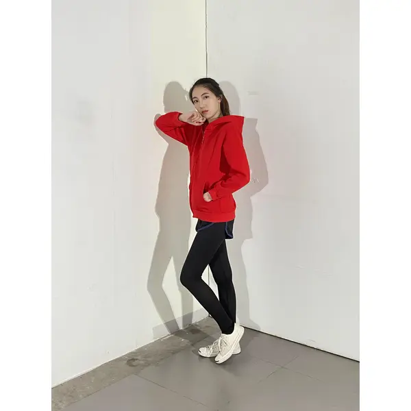 BD-MO-135 Designed hooded knitted jacket, model display, customized solid color casual sweater, hooded knitted sweater manufacturer