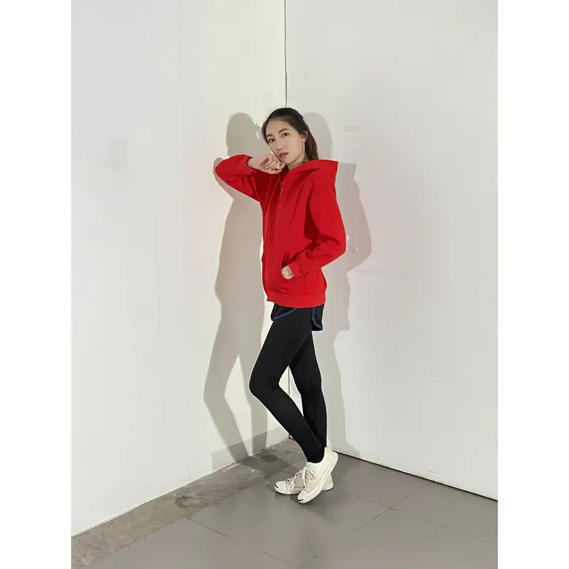 BD-MO-135 Designed hooded knitted jacket, model display, customized solid color casual sweater, hooded knitted sweater manufacturer