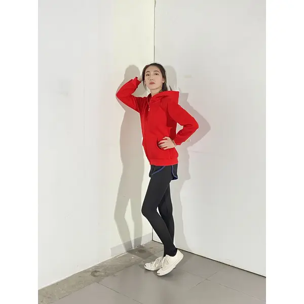 BD-MO-135 Designed hooded knitted jacket, model display, customized solid color casual sweater, hooded knitted sweater manufacturer