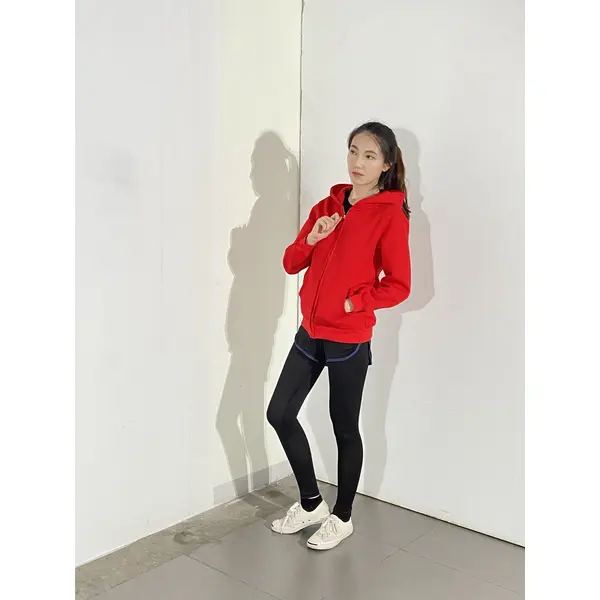 BD-MO-135 Designed hooded knitted jacket, model display, customized solid color casual sweater, hooded knitted sweater manufacturer
