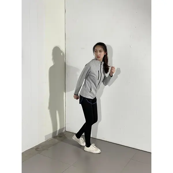 BD-MO-136 Order Knitted Jacket Online Model Display Black Sleeve Grey Casual Jacket Knitted Jacket Manufacturer