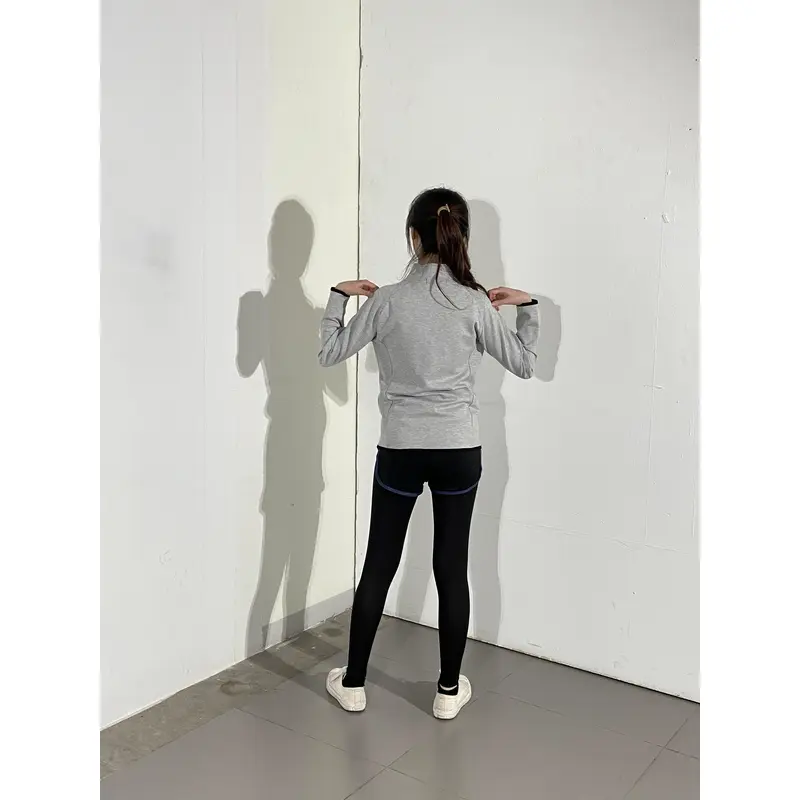 BD-MO-136 Order Knitted Jacket Online Model Display Black Sleeve Grey Casual Jacket Knitted Jacket Manufacturer