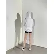 BD-MO-137 Order online hooded knitted sweater model display design pure white hooded sweater hooded knitted sweater supplier