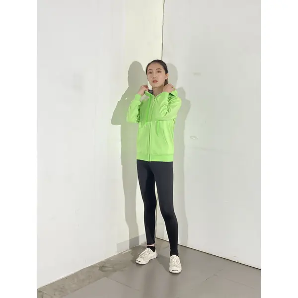 BD-MO-139 Customized knitted uniform with hood, model display, bright color matching, casual and comfortable, knitted uniform with hood supplier