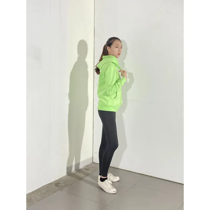 BD-MO-139 Customized knitted uniform with hood, model display, bright color matching, casual and comfortable, knitted uniform with hood supplier