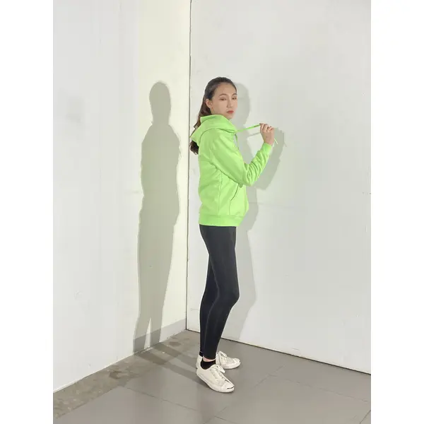 BD-MO-139 Customized knitted uniform with hood, model display, bright color matching, casual and comfortable, knitted uniform with hood supplier