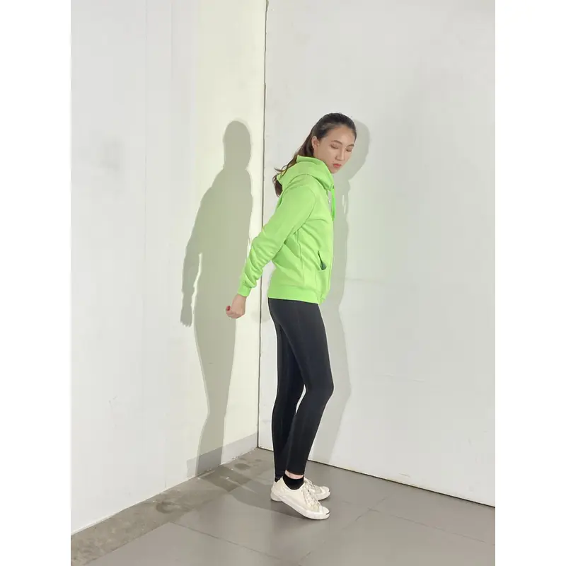 BD-MO-139 Customized knitted uniform with hood, model display, bright color matching, casual and comfortable, knitted uniform with hood supplier