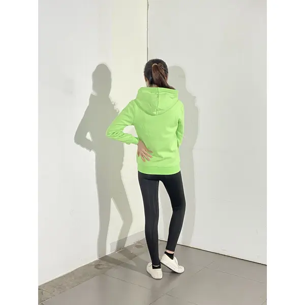 BD-MO-139 Customized knitted uniform with hood, model display, bright color matching, casual and comfortable, knitted uniform with hood supplier