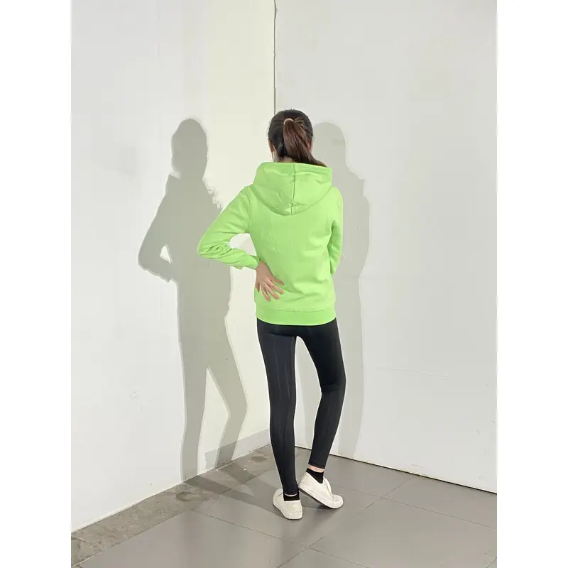 BD-MO-139 Customized knitted uniform with hood, model display, bright color matching, casual and comfortable, knitted uniform with hood supplier