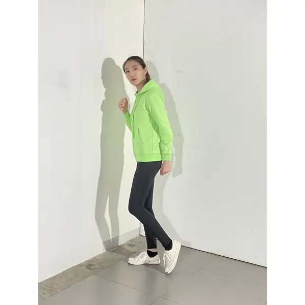 BD-MO-139 Customized knitted uniform with hood, model display, bright color matching, casual and comfortable, knitted uniform with hood supplier