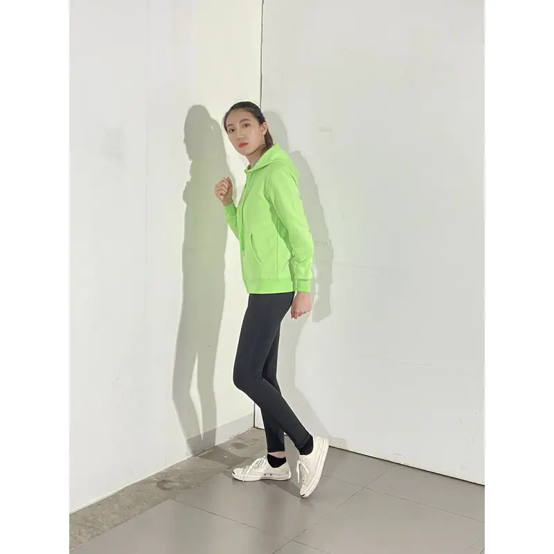 BD-MO-139 Customized knitted uniform with hood, model display, bright color matching, casual and comfortable, knitted uniform with hood supplier