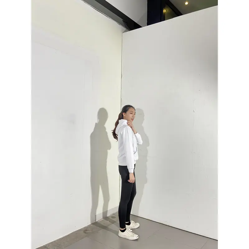 BD-MO-141 Custom-made knitted sweater with hood, model display, pure white sweater, soft and comfortable, special store for knitted sweater with hood